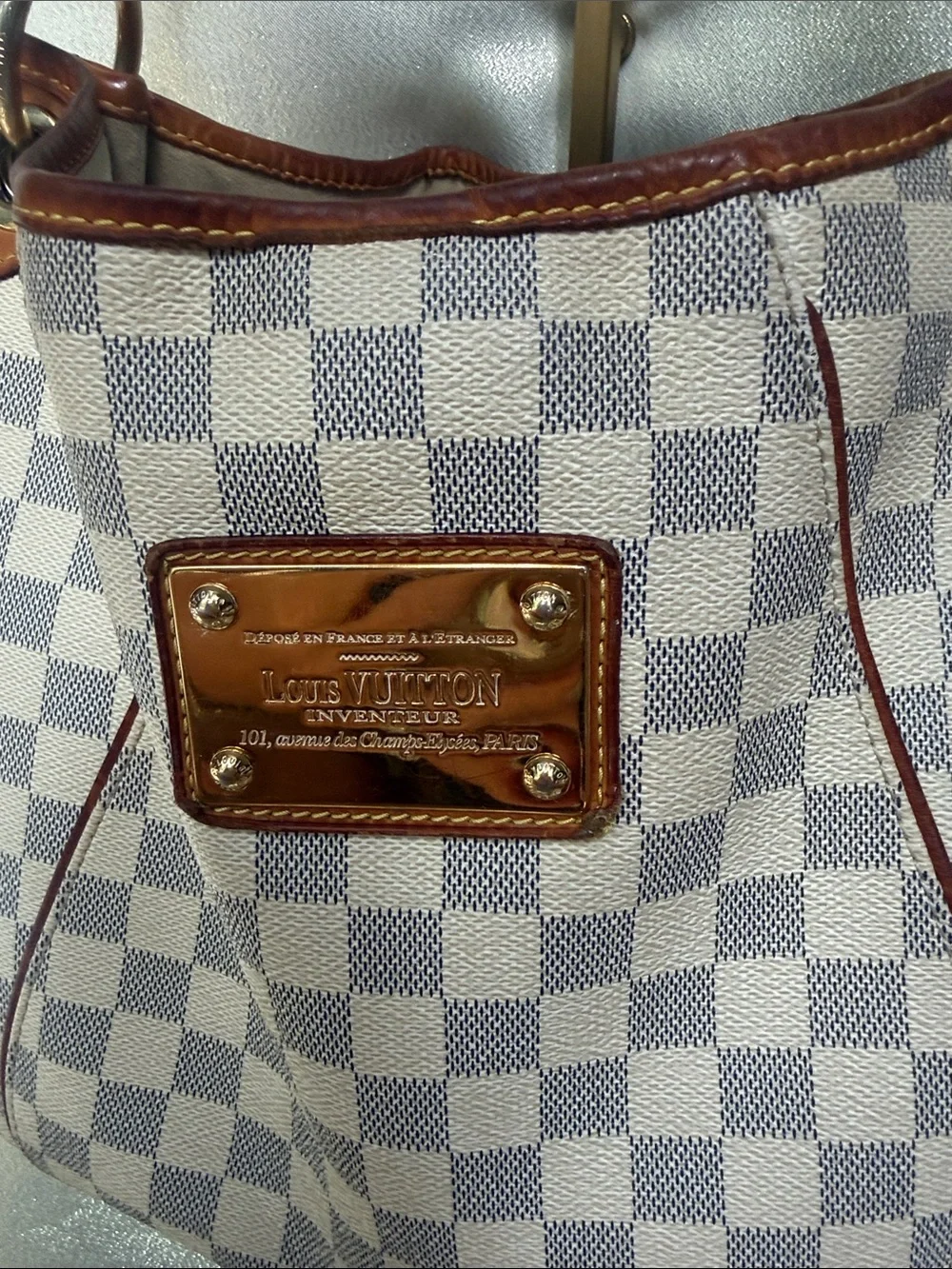 Louis Vuitton Damier Azur Galleria Shoulder Bag